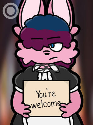 Sparky in a Maid Dress